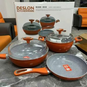Bộ Nồi Chảo Chống Dính DELSLON Kitchenware 3 Trong 1 Cực Xịn Chất Lượng Cao