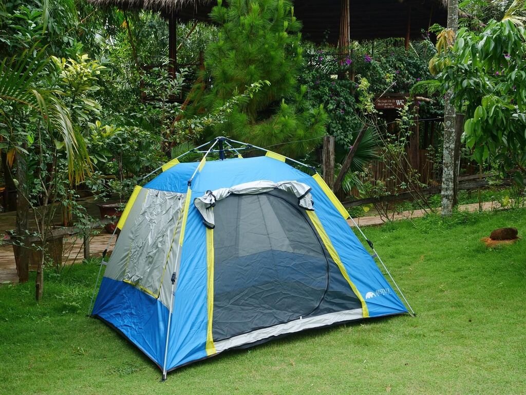 Lều Cắm trại Camping Tự Mở BESTYLE Khung Sợi Thuỷ Tinh Chịu Lực , Vải 2 Lớp Siêu Bền Chống Nước