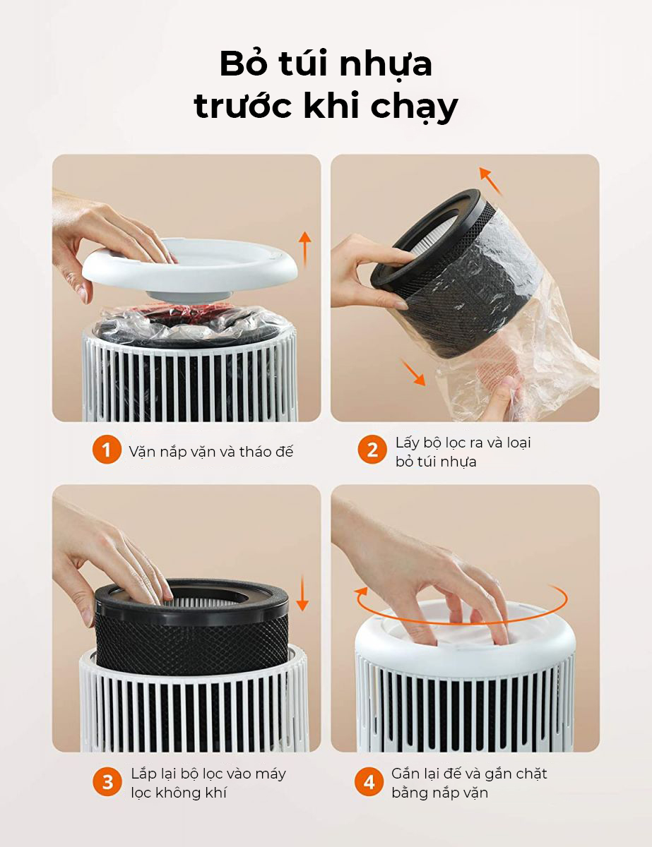 Máy Lọc Không Khí Taotronics Hepa Air Purifier TT AP001 Chính Hãng - Ảnh 4