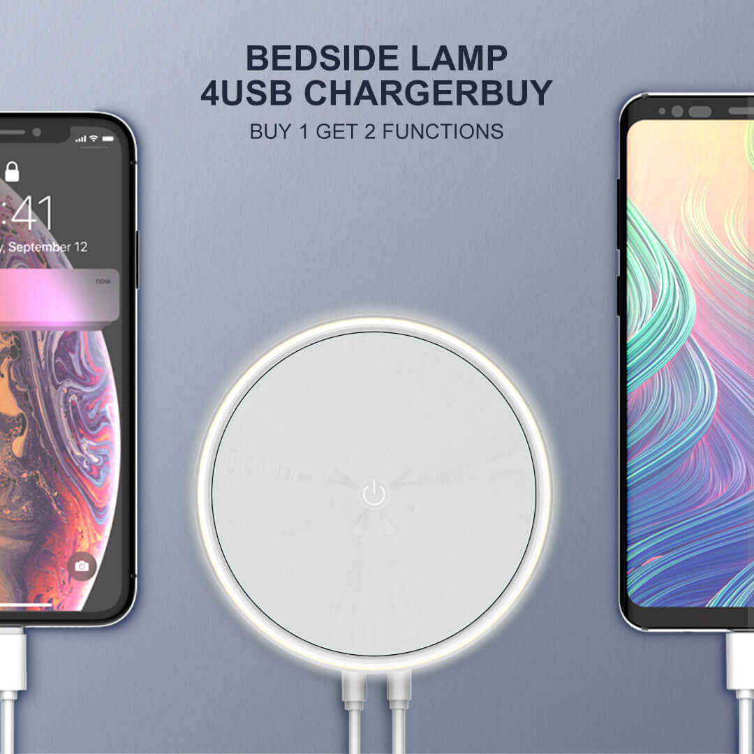 Bộ Sạc Điện Thoại LDNIO A4406 Để Bàn Có Đèn LED Dùng Làm Đèn Ngủ 4 Cổng USB - Ảnh 5