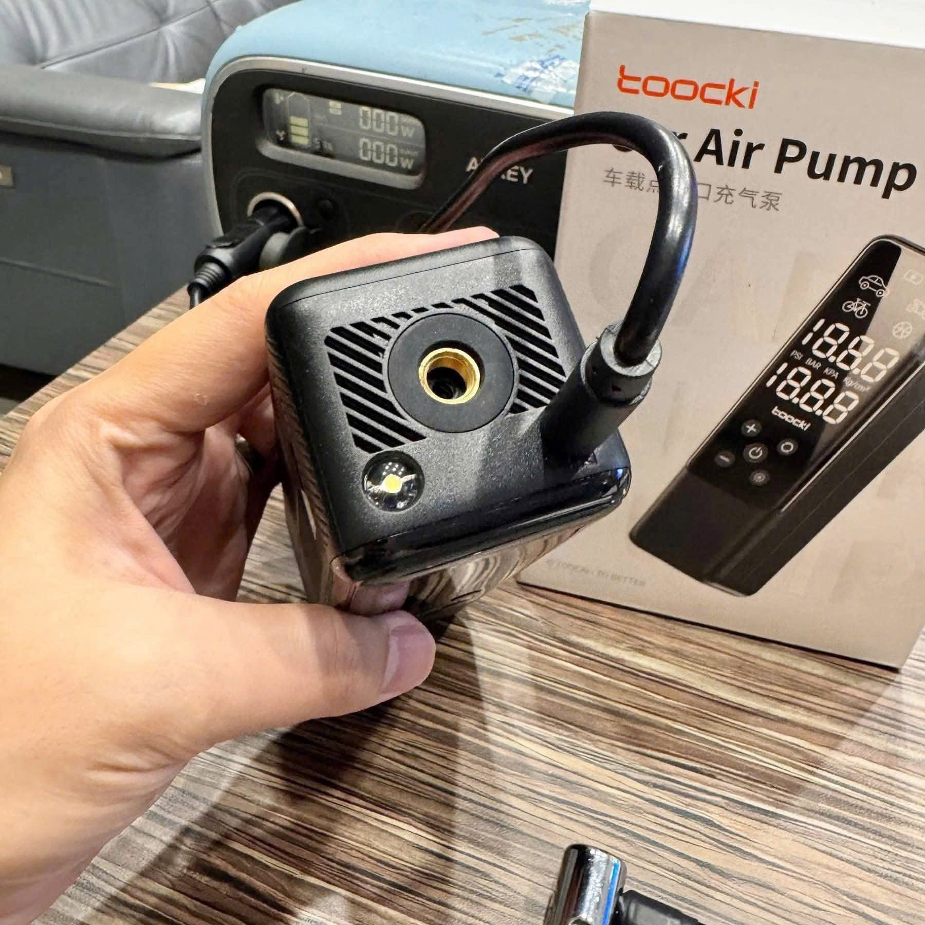 Bơm Điện Tooki Bơm Ô Tô , Xe Máy, Xe Đạp - Công suất 85W có đèn Led. - Ảnh 7