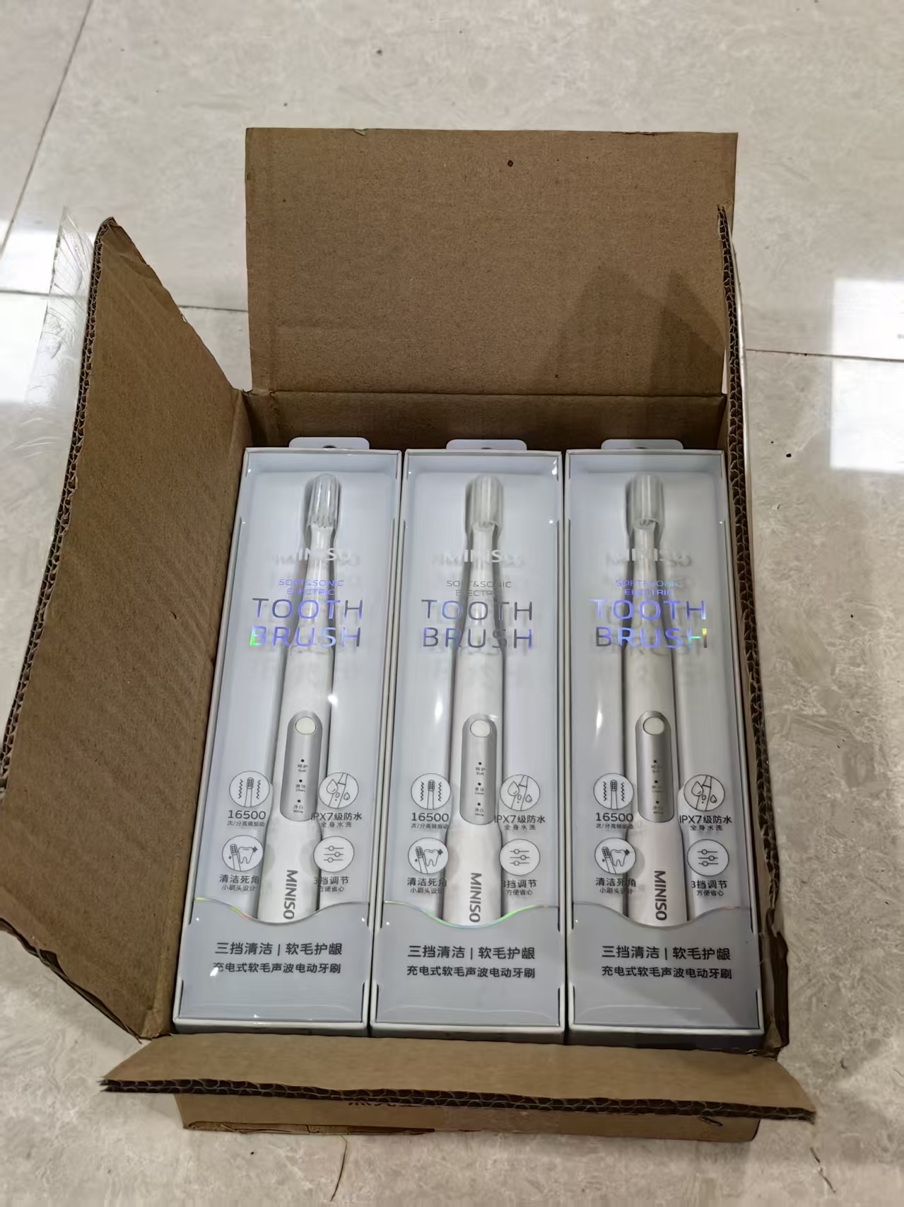 Bàn Chải Điện MINISO Chính Hãng, Chống Nước IPX7 3 Chế Độ, Rung Sóng Âm , Pin Sạc 1 Lần Dùng 30 Ngày - Ảnh 7