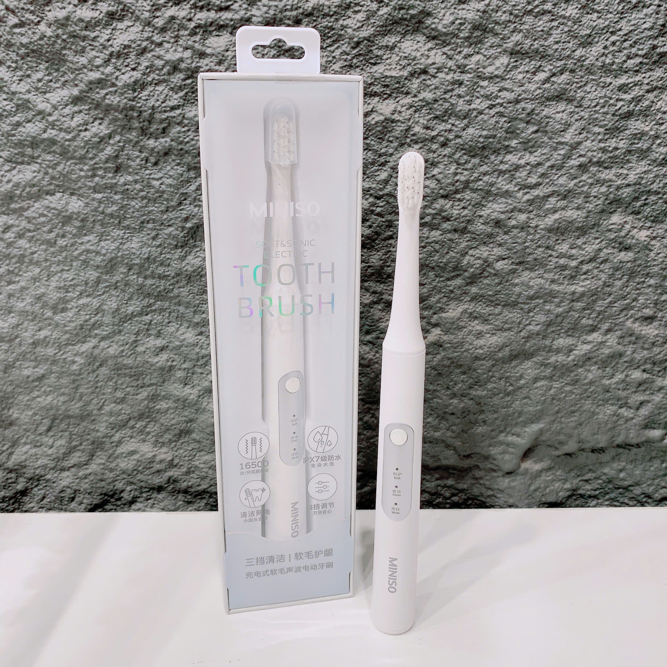 Bàn Chải Điện MINISO Chính Hãng, Chống Nước IPX7 3 Chế Độ, Rung Sóng Âm , Pin Sạc 1 Lần Dùng 30 Ngày - Ảnh 9