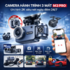 Camera Hành Trình Ô Tô 3 Mắt M3 Pro Hãng HCCAM - Quay 2K Ultra HD – Có App Xem Trên DT- Quay Ban Đêm Siêu Nét