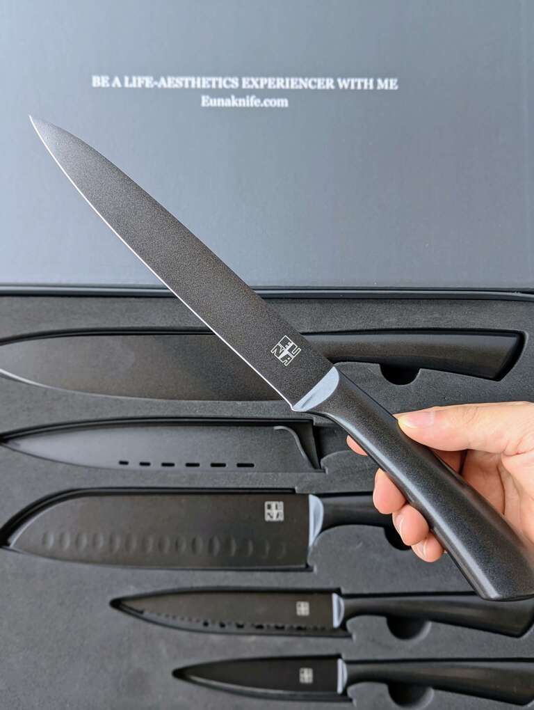 Bộ 5 Dao Siêu Sắc Nhà Bếp EUNA Chuyên Nghiệp (hàng Amazon) Cao Cấp Full Box Kèm Bao Đựng Dao - Ảnh 13