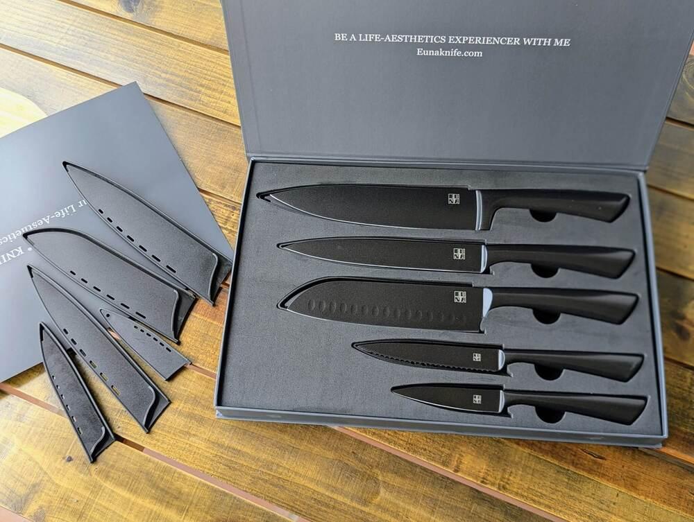 Bộ 5 Dao Siêu Sắc Nhà Bếp EUNA Chuyên Nghiệp (hàng Amazon) Cao Cấp Full Box Kèm Bao Đựng Dao - Ảnh 6