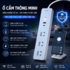 Ổ Điện Thông Minh Wi-Fi DELIXI 2500W, Cổng Sạc Nhanh Tye-C 20W + 3 Ổ 220V -Có App Wi-Fi Tắt Bật Từ Xa Có Hẹn Giờ Thông Minh